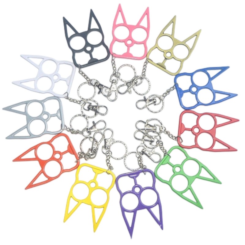 猫耳指虎拳扣自卫防身钥匙扣配件